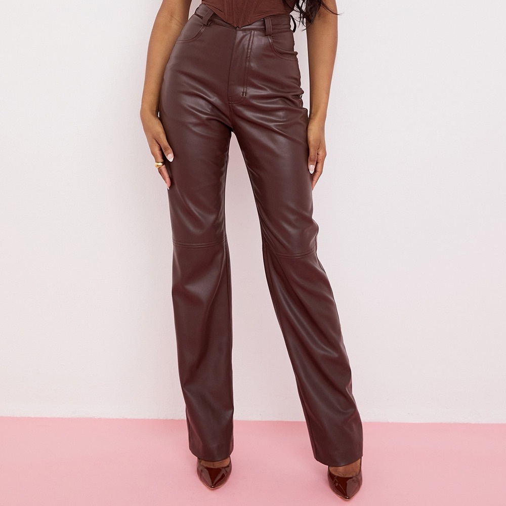 House of CB Brown Leather Pants